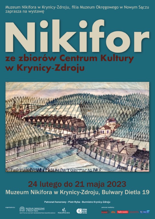 PLAKAT WYSTAWA NIKIFOR KRYNICA 2023 OK DRUK patronat