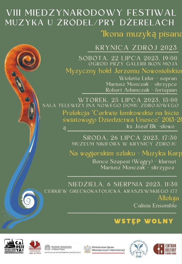 plakat na wydarzenia w Krynicy