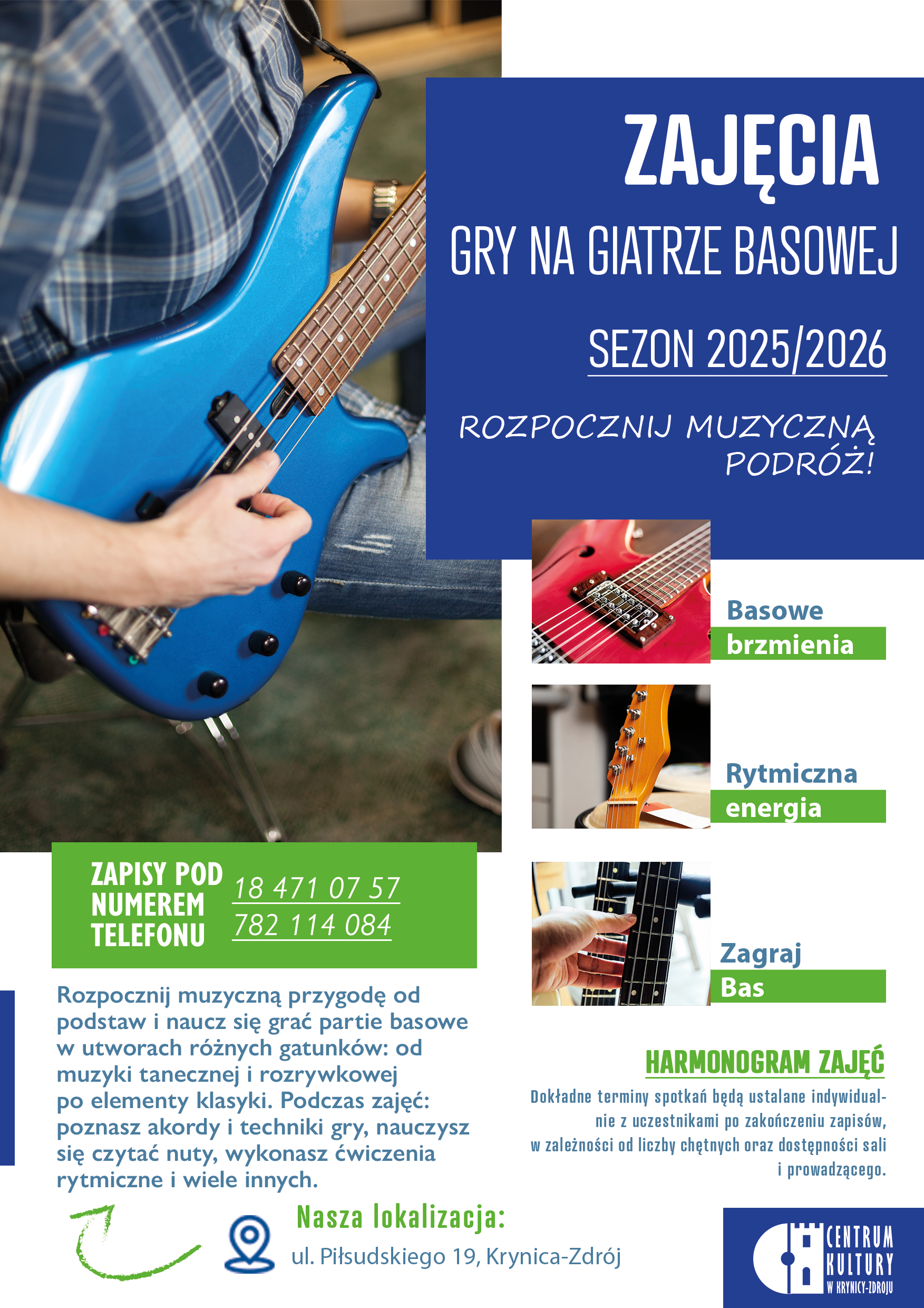 Zajęcia. Gry na gitarze basowej