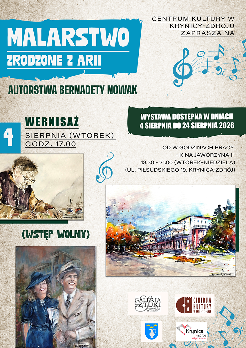 Wystawa Malarstwo zrodzone z arii. Plakat.