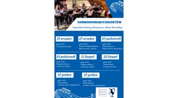 Harmonogram koncert&oacute;w Krynickiej Orkiestry Zdrojowej im. Adama Wrońskiego